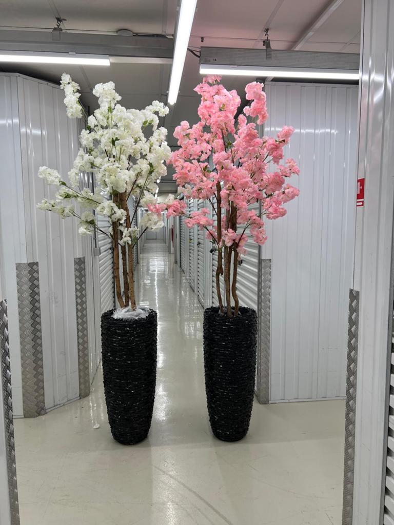 Schelpenvazen met bloesem boom, Ophalen of Verzenden