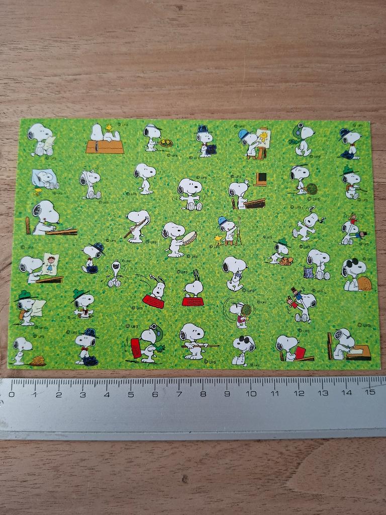 Stickervel Snoopy, Ophalen of Verzenden, Zo goed als nieuw, Strip of Tekenfilm