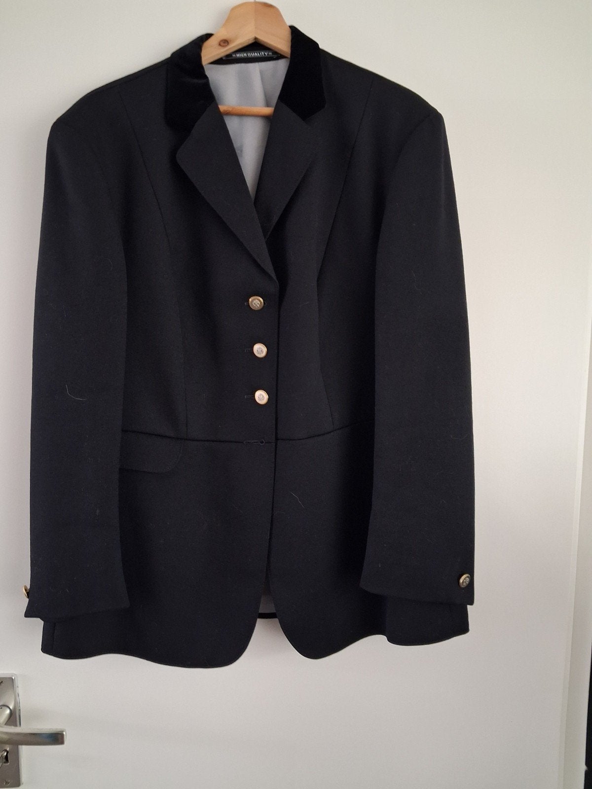 Elegant Zwart Jasje met Gouden Knoopdetails paarden dressuur, Maat 38/40 (M), Zwart, HIGH QUALITY, Ophalen of Verzenden