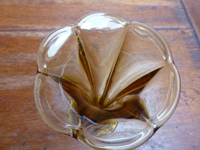 Persglazen art deco vaas, Val Saint Lambert Luxval Americain, Ophalen of Verzenden
