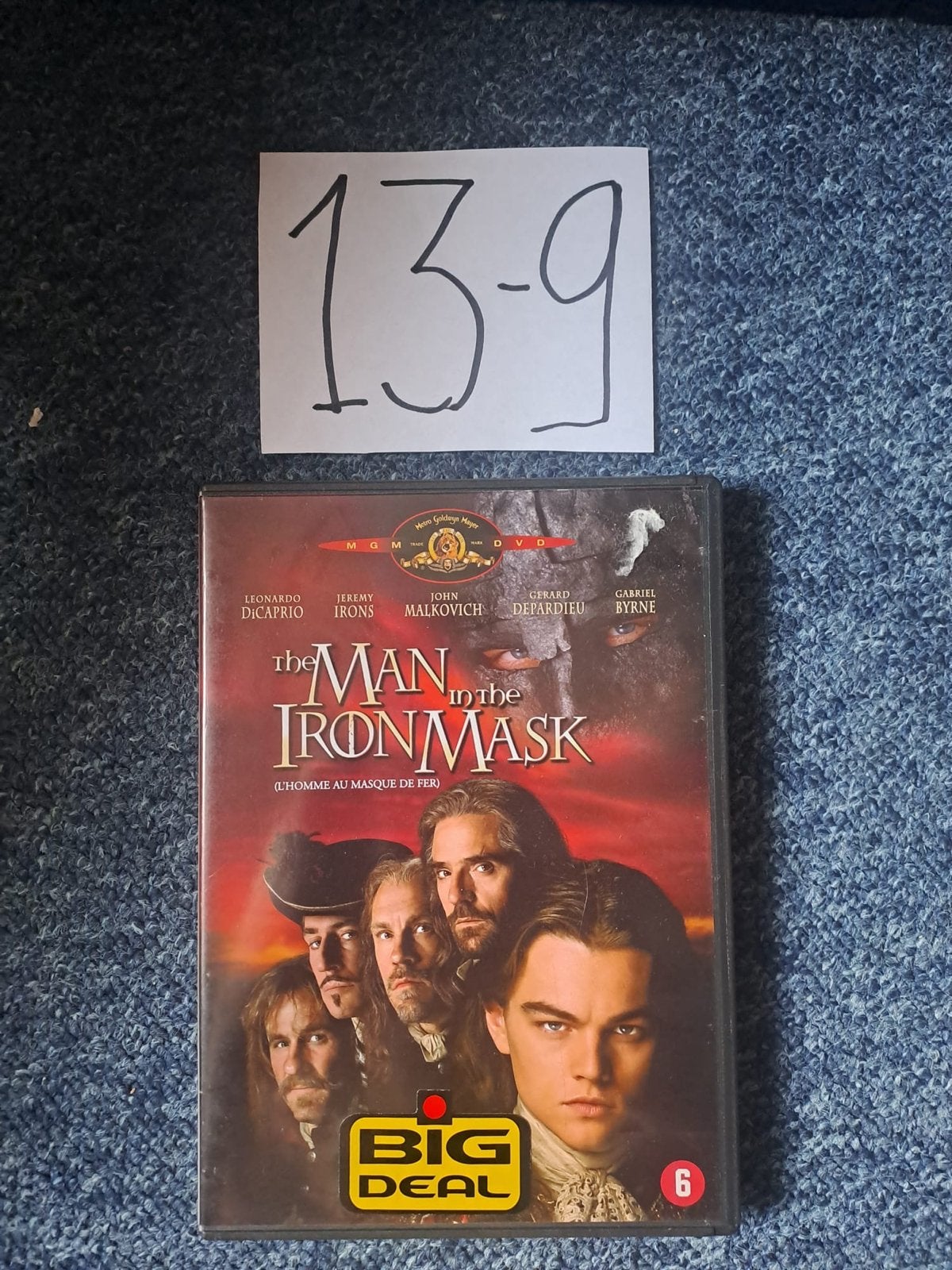 The Man in the Iron Mask DVD - Leonardo DiCaprio, Ophalen of Verzenden, Zo goed als nieuw, Vanaf 6 jaar, Inclusief doosje
