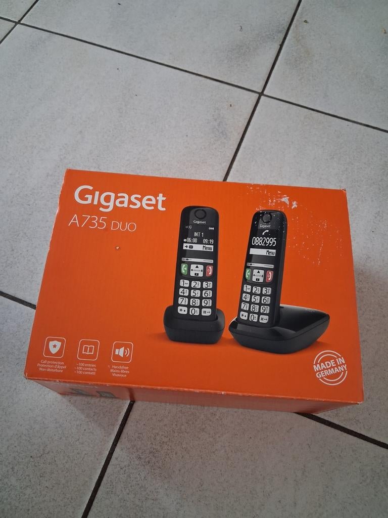 Huis telefoon A735 DUO Gigaset, Ophalen of Verzenden, Nieuw, 2 handsets