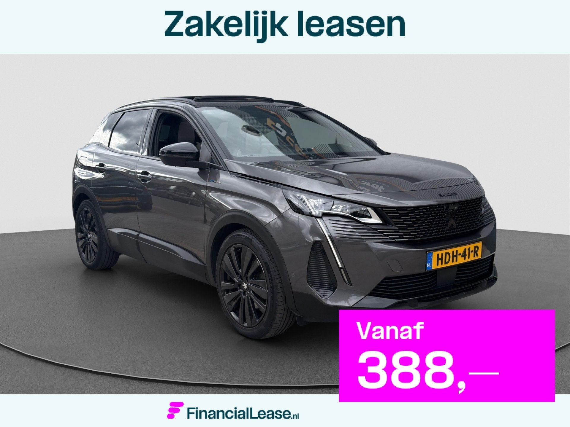 Peugeot 3008 1.6 HYbrid4 300 Blue Lease GT | Pano | Adaptive, Automaat, 4 cilinders, Bedrijf, Vierwielaandrijving