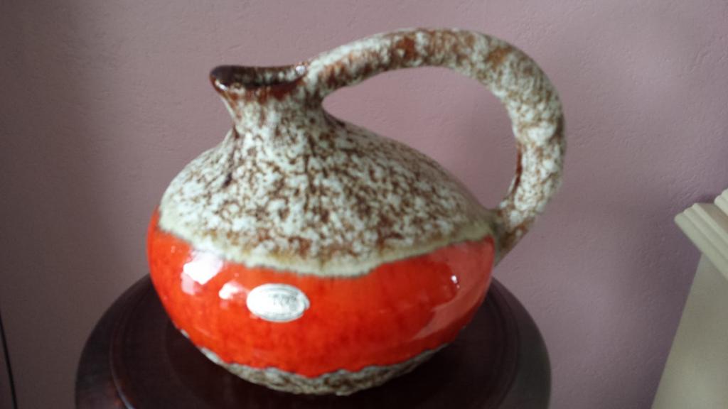 Retro jopeko keramik vaas duits aardewerk uit +/- 1960, Verzamelen, Retro, Ophalen of Verzenden, Huis en Inrichting