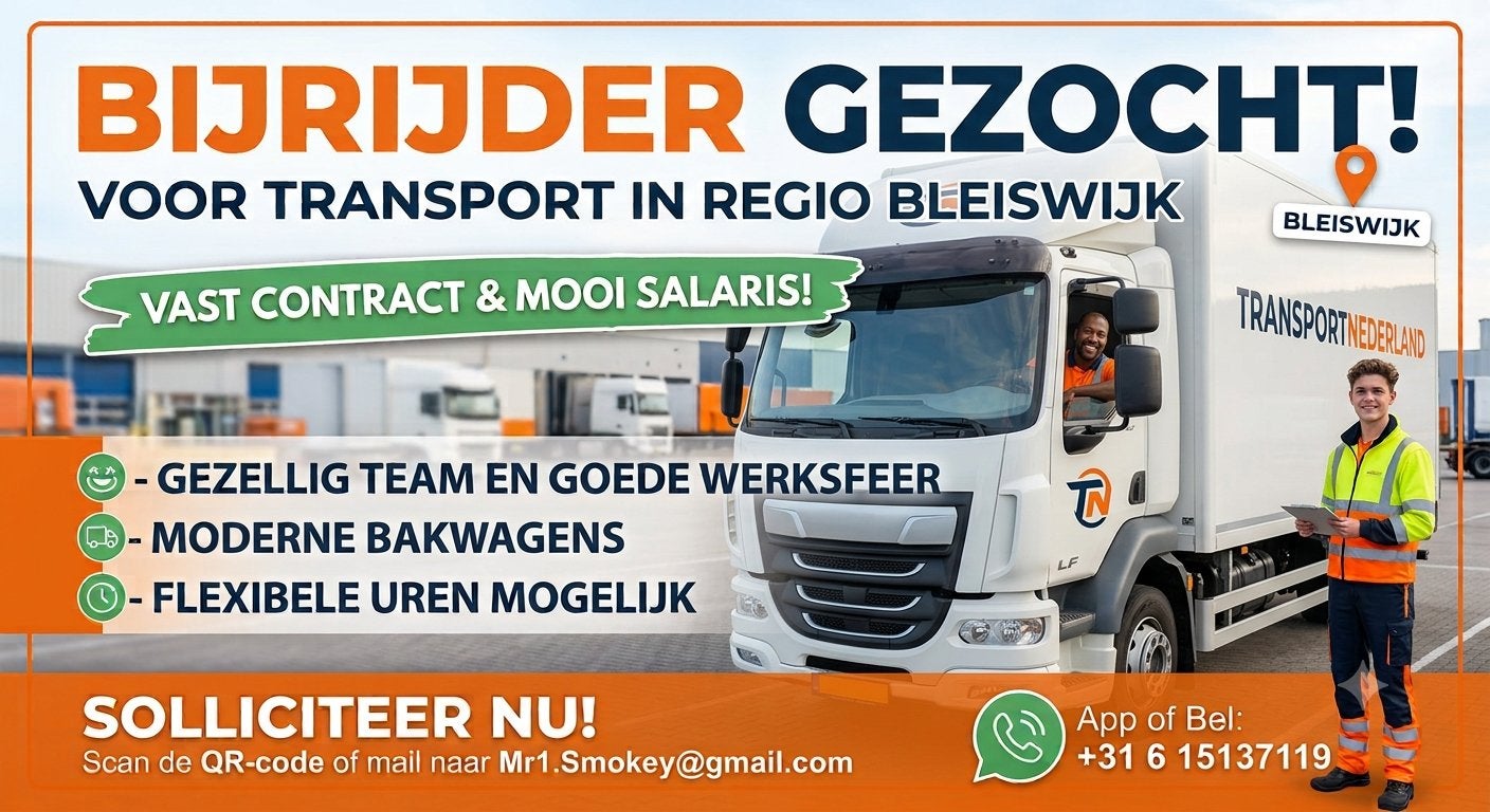 Bijrijder gezocht