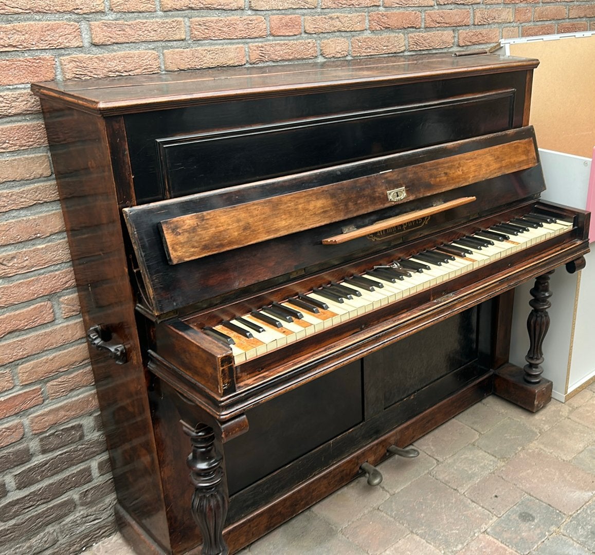 Gratis, Ophalen of Verzenden, Gebruikt, Bruin, Piano
