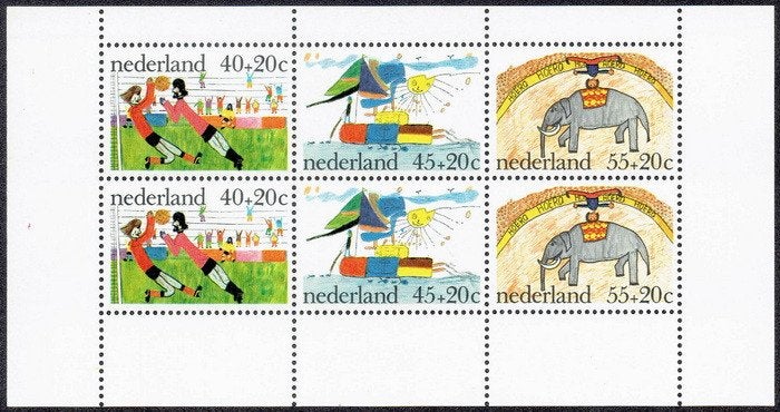 Nederland 1976, kinderzegels velletje., Postzegels en Munten, Verzenden, Na 1940, Postfris