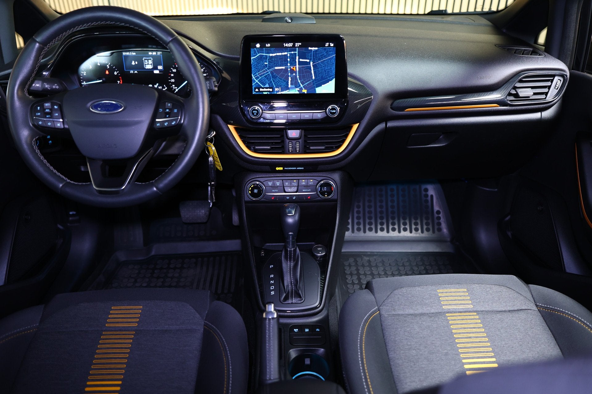Ford Fiesta 1.0 EcoBoost Titanium X AUTOM B&O NAVI CLIMA PDC, 1184 kg, Zwart, Bedrijf, Hatchback