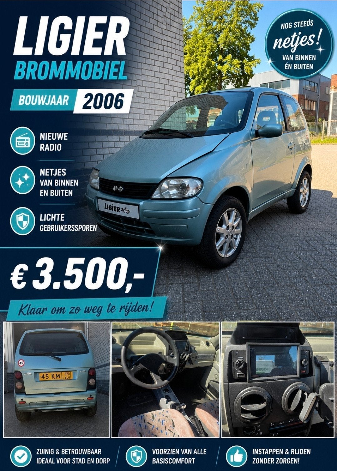 Ligier brommobiel – 45 km/u – diesel, Ophalen, Gebruikt, Ligier, 16 km/u of meer