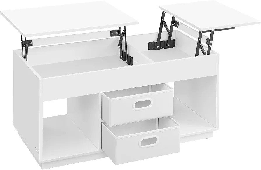 VASAGLE salontafel, in hoogte verstelbar, met opbergruimte, Ophalen, Nieuw, 50 tot 100 cm, Rechthoekig