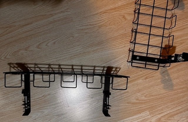 Set metalen kabelgoten / kabelmanagement voor onder bureau, Ophalen of Verzenden, Zo goed als nieuw