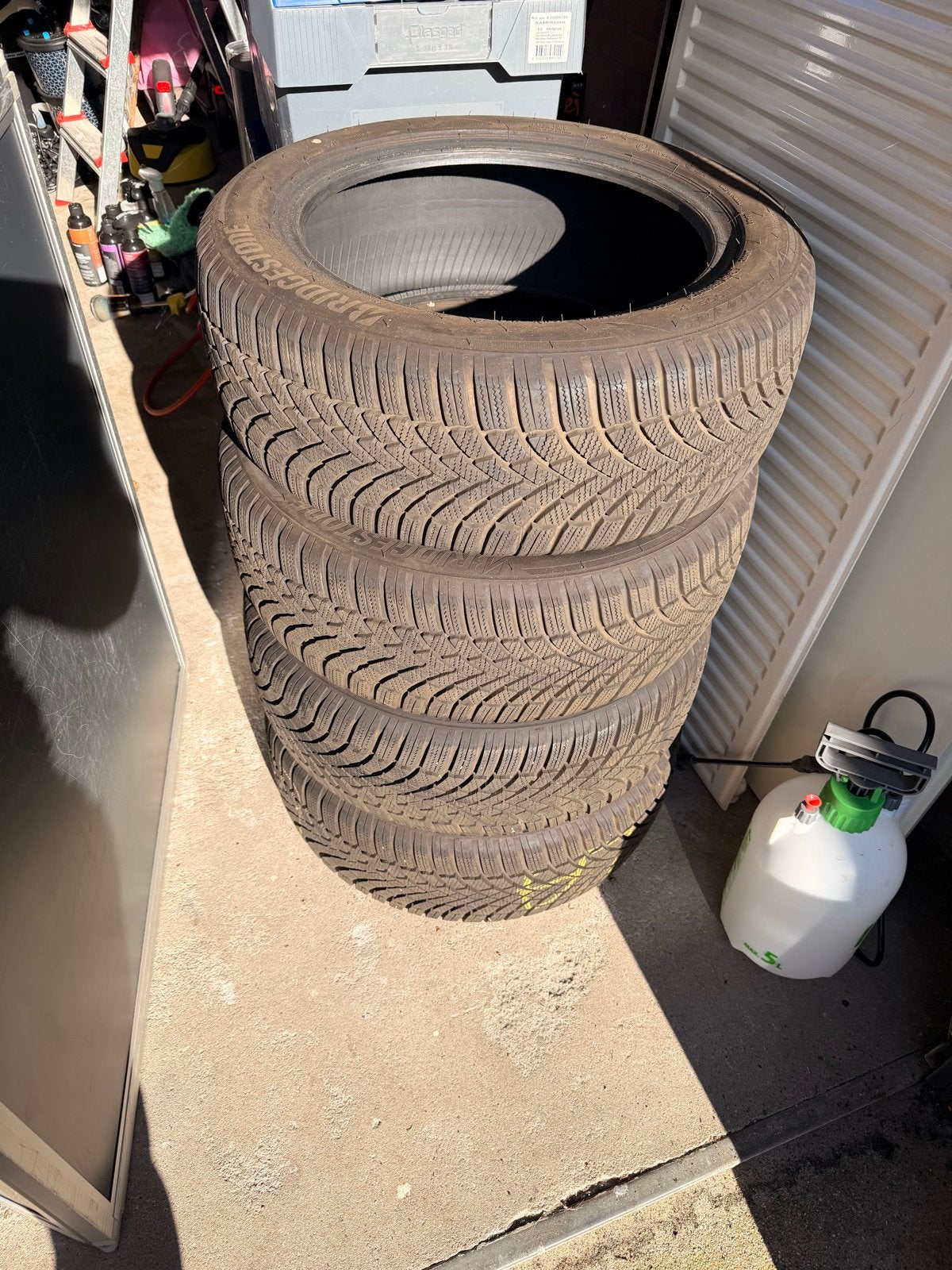 4x Bridgestone Blizzak winterbanden 195/55R16 (z.g.a.n.), Ophalen, Gebruikt, 16 inch, Winterbanden