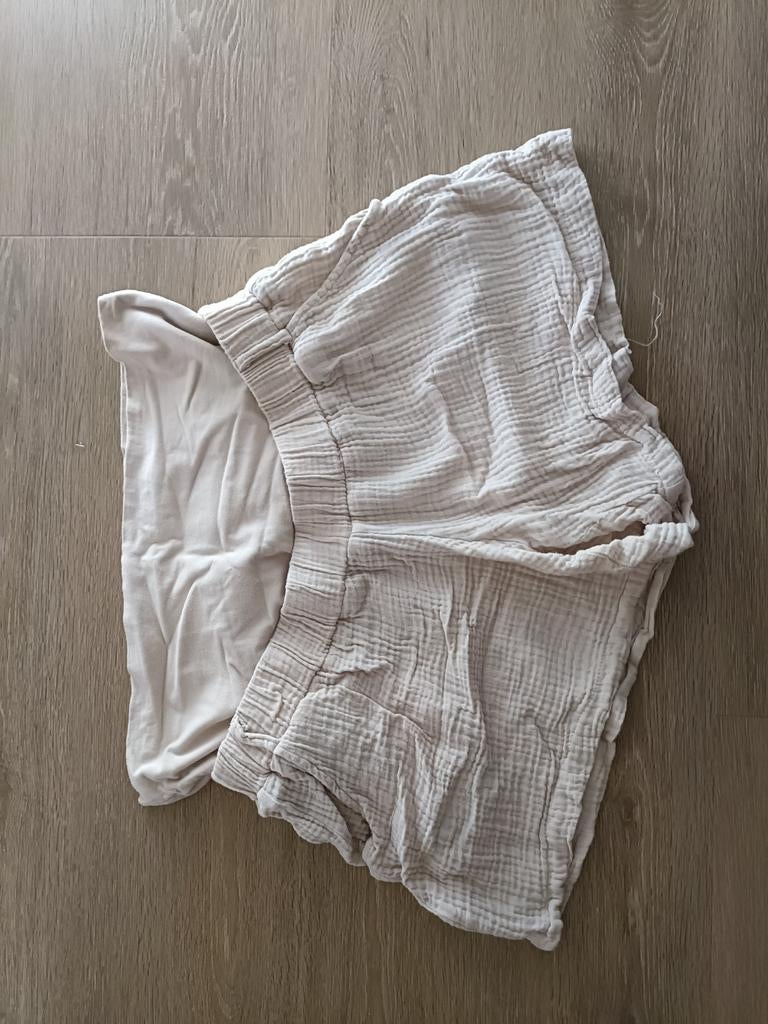Korte beige zwangerschapsbroek Prenatal maat L, Ophalen, Beige, Maat 42/44 (L), Prenatal
