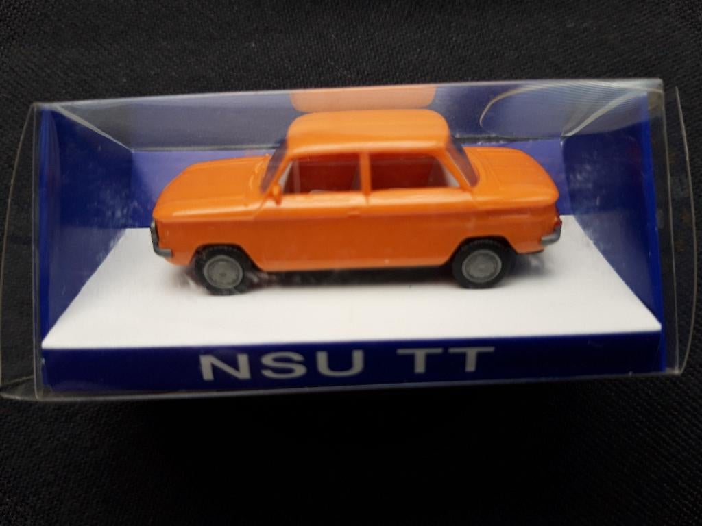 NSU 1000 TT okergeel – Euromodell H0 1:87, Ophalen of Verzenden, Zo goed als nieuw, Auto, Overige merken