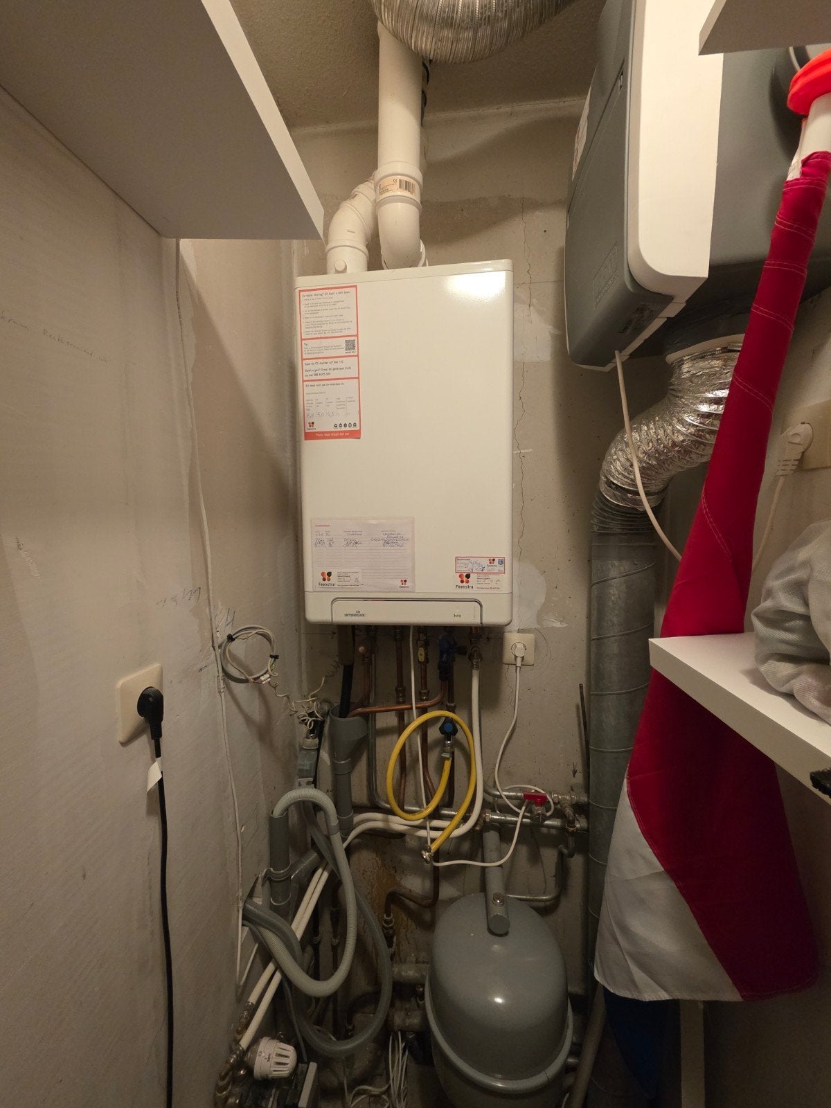 Intergas Kombi Kompakt HRE 36/30 A CV-ketel, Ophalen, 30 tot 80 cm, Gebruikt, Hoog rendement (Hr)