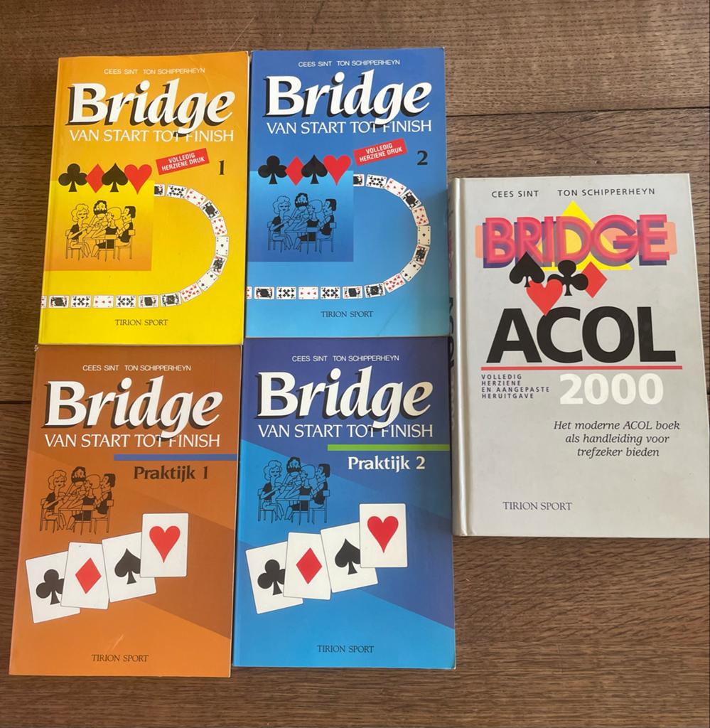 Bridge boeken: Van Start tot Finish & ACOL 2000 (5 stuks), Ophalen of Verzenden, Gelezen, Catalogus