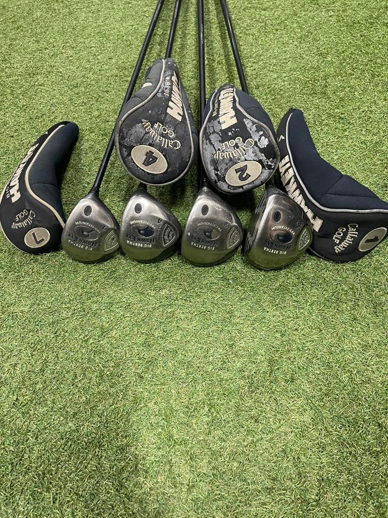 Callaway Hawk eye titanium woods + driver, Gebruikt, -, Ophalen of Verzenden, Club