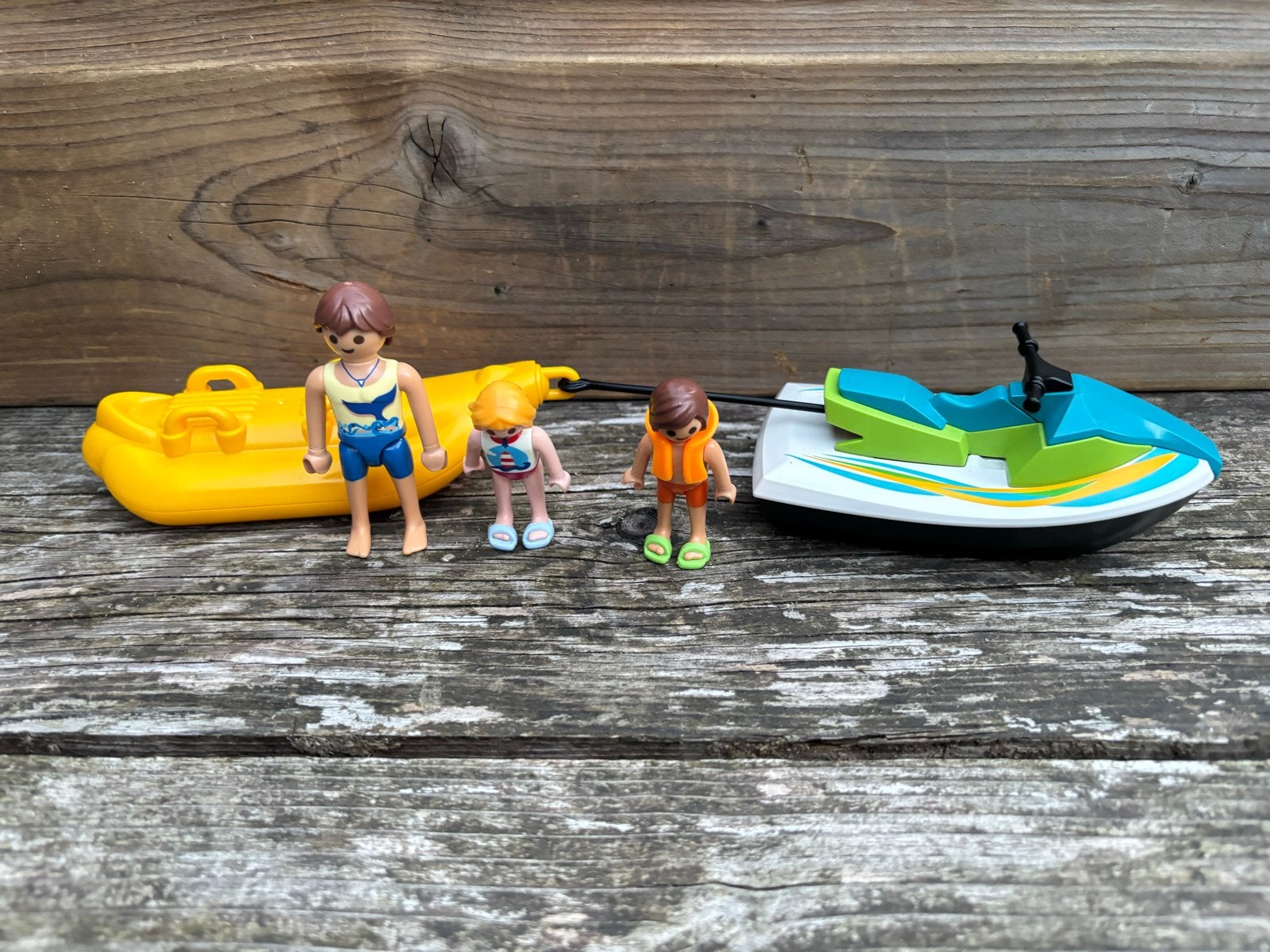 PLAYMOBIL Waterscooter met banaan en figuren, Ophalen of Verzenden, Zo goed als nieuw, Complete set, Figuren