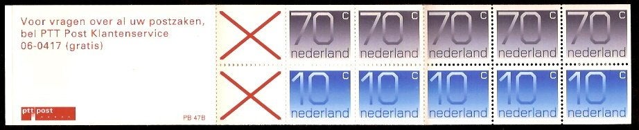 Nederland Postzegelboekje 47b postfris, Ophalen of Verzenden, Na 1940, Postfris