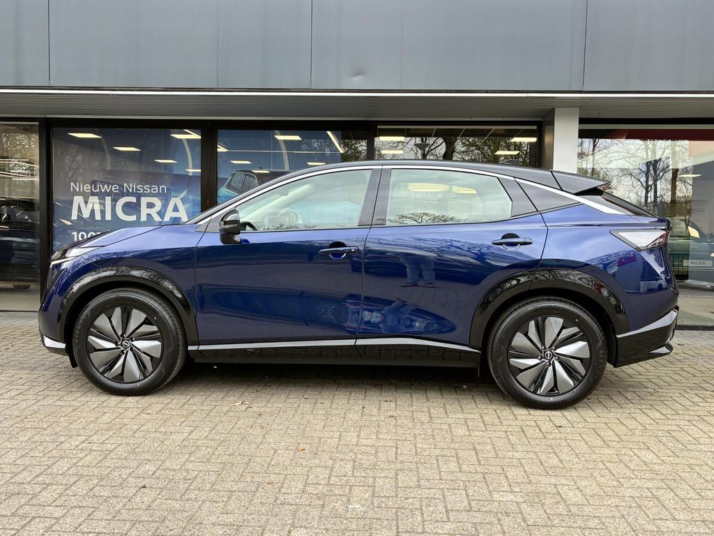 Nissan Ariya Limited Edition 91 kWh NIEUW UIT VOORRAAD LEVER, Auto's, Nissan, Stof, Huisgarantie, Met garantie (alle), Blauw