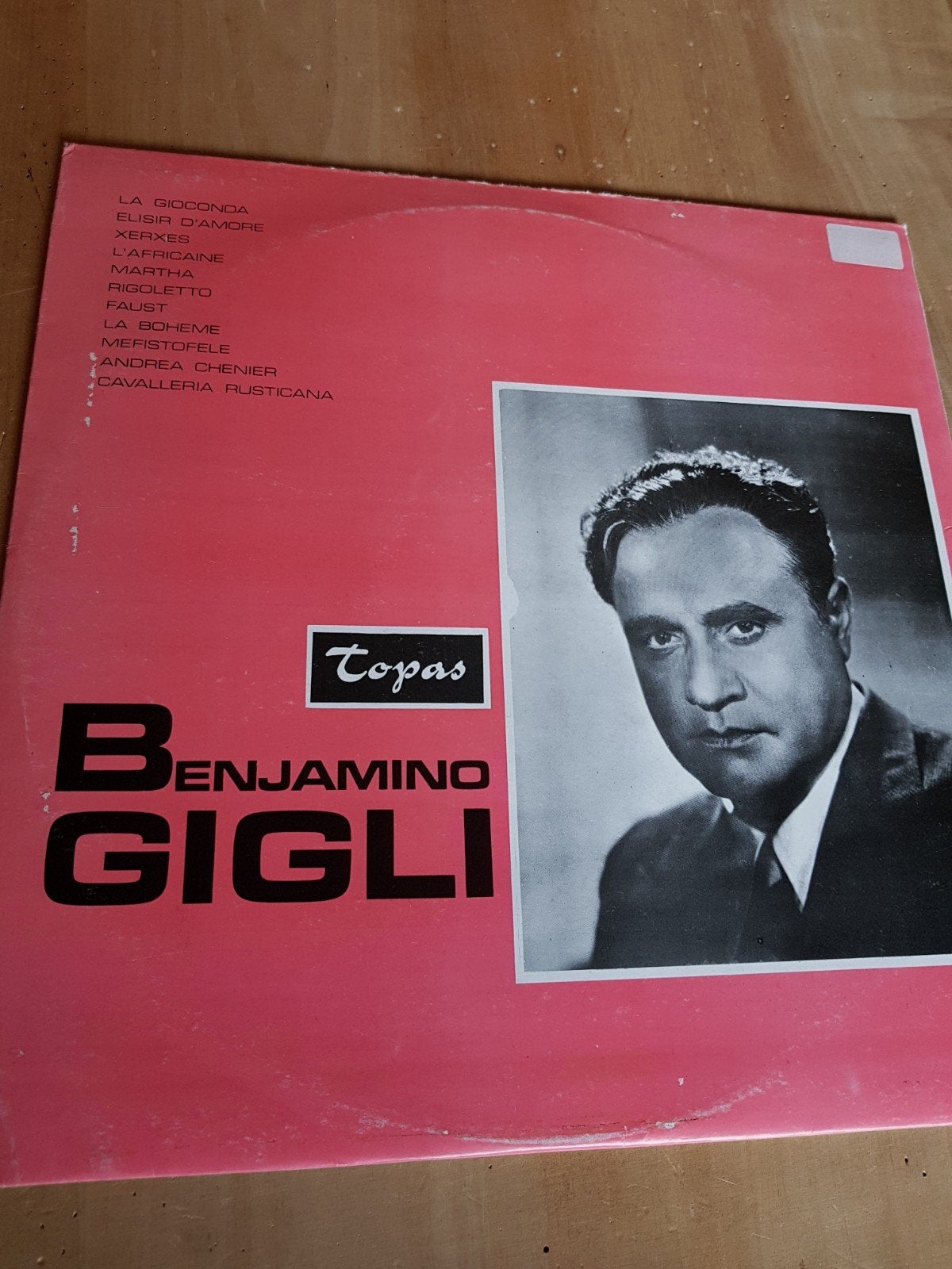 Beniamino Gigli - Opera Arias LP (Topas LP 2670), LP, Gebruikt, Overige componisten, Opera of Operette