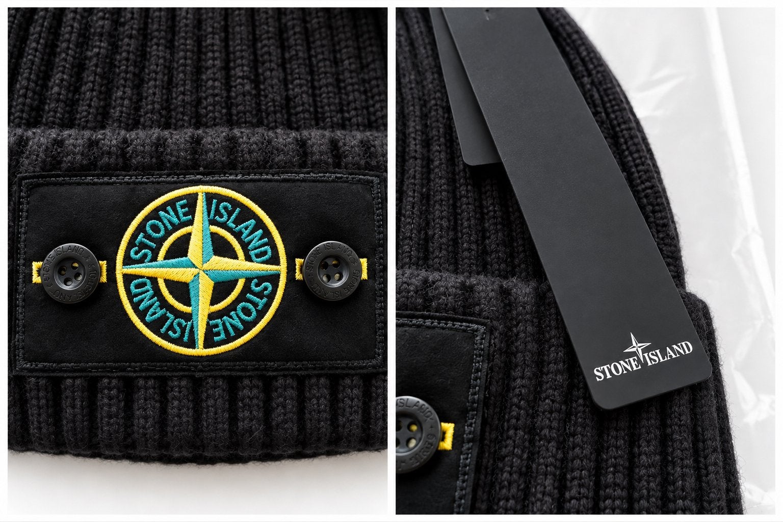 Stone Island Muts Zwart Beanie Nieuw met Label, Ophalen of Verzenden, Nieuw, Overige maten, Muts