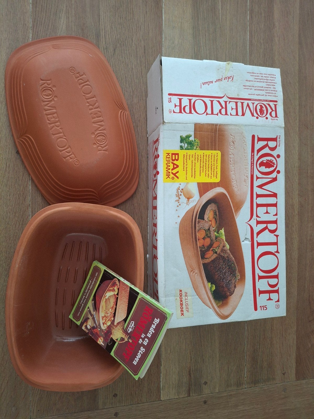 Römertopf 115 Klei Braadpan met Receptenboekje, Ophalen, Zo goed als nieuw