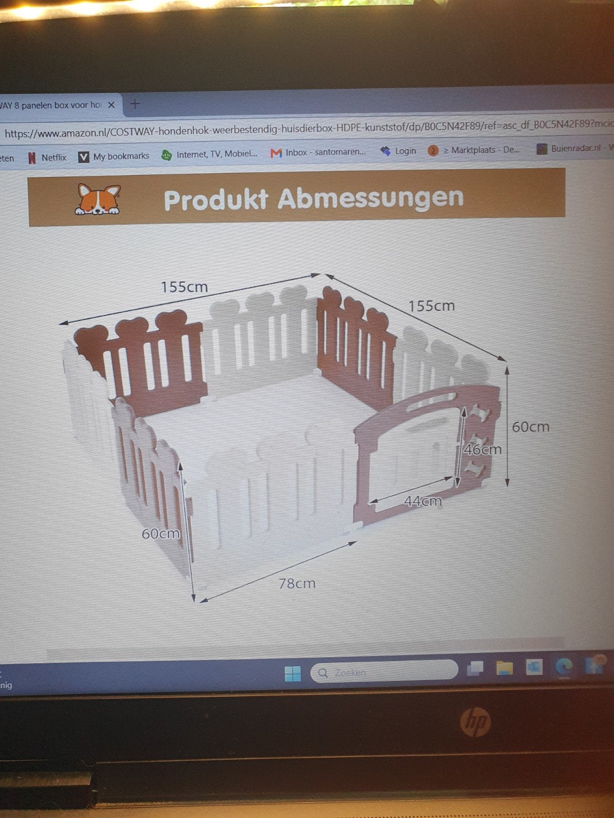 Puppykennel  kunststof, Dieren en Toebehoren, Ophalen, 110 cm of meer