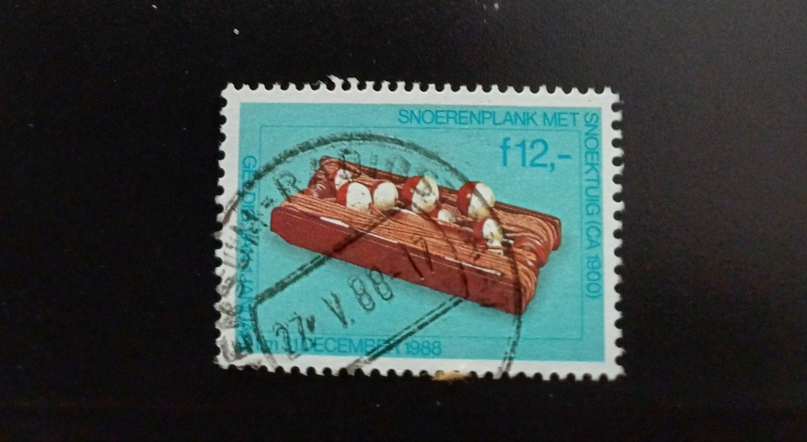 Nederland zegel  visakte gestempeld 1988, Ophalen of Verzenden