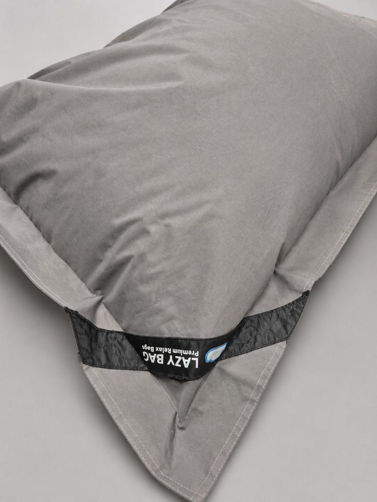 LAZY BAG XXL Zitzak 400L - Donkergrijs Nylon, Huis en Inrichting, Zitzakken, Ophalen, Zo goed als nieuw, Grijs, Zitzak