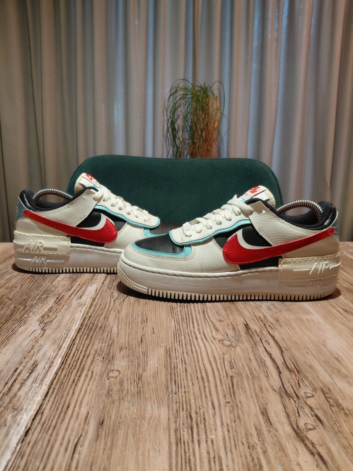 Nike Air Force 1 Shadow 'Bleached Aqua' Size 40, Wit, Nike, Ophalen of Verzenden, Sneakers of Gympen