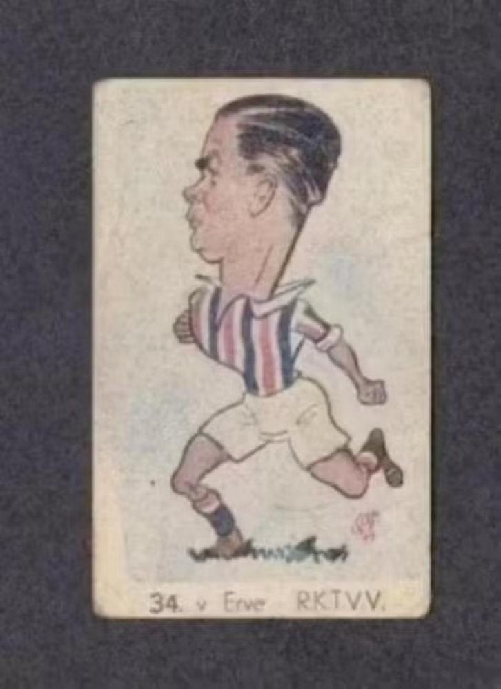 Voetbalplaatje Van Erve RKTVV Tilburg 1949., Verzamelen, Ophalen of Verzenden, Zo goed als nieuw