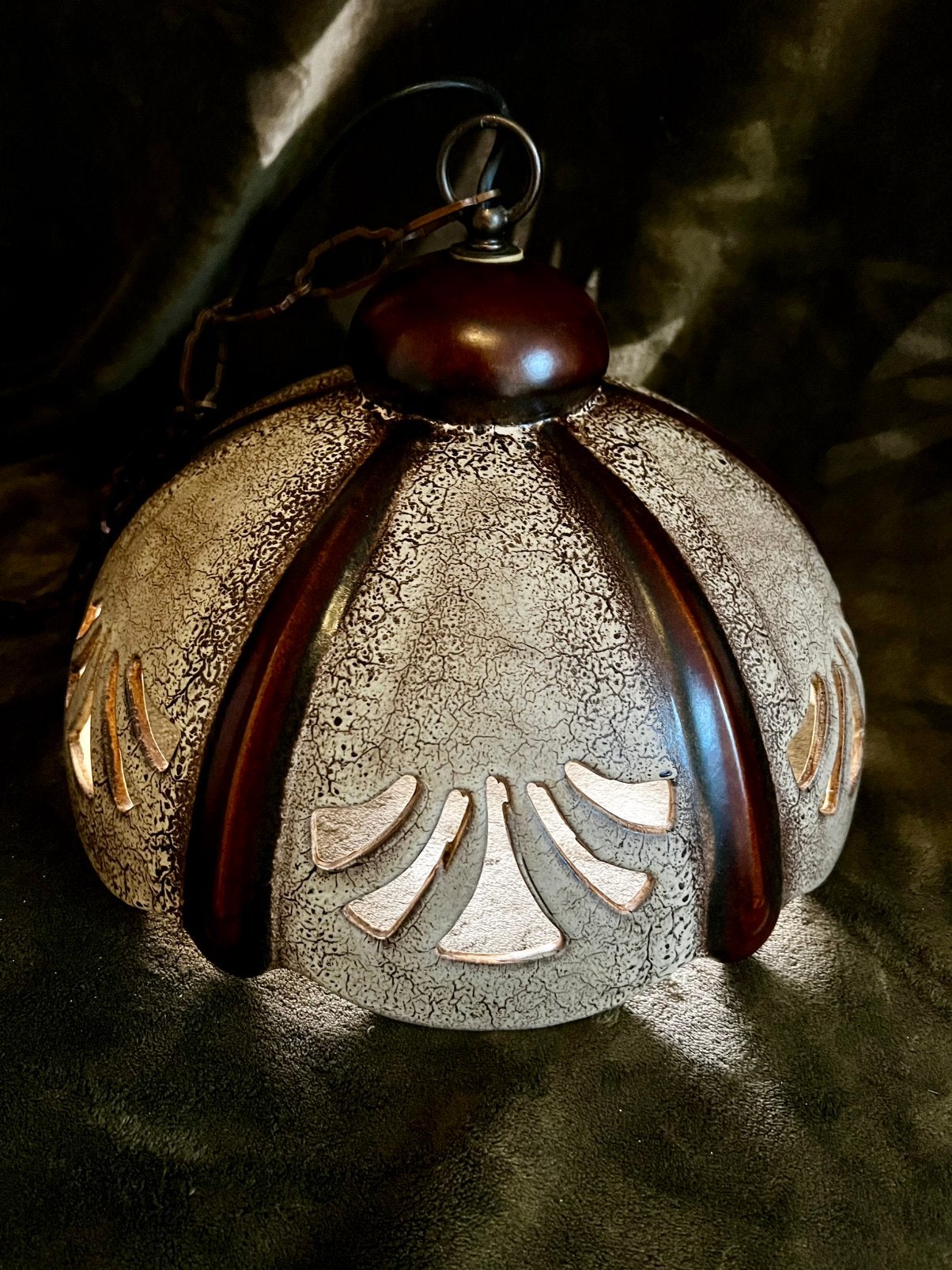 Vintage Hanglamp 'PAN Leuchten' Goebel 70s Fat Lava, Mid Century Modern, Vintage, Retro, Gebruikt, Keramiek, E27 (groot)