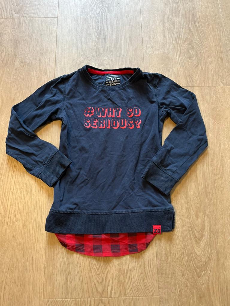 Z8 longsleeve jongen maat 116 / 122 zgan style: Boyd, Ophalen of Verzenden, Zo goed als nieuw, Jongen, Shirt of Longsleeve