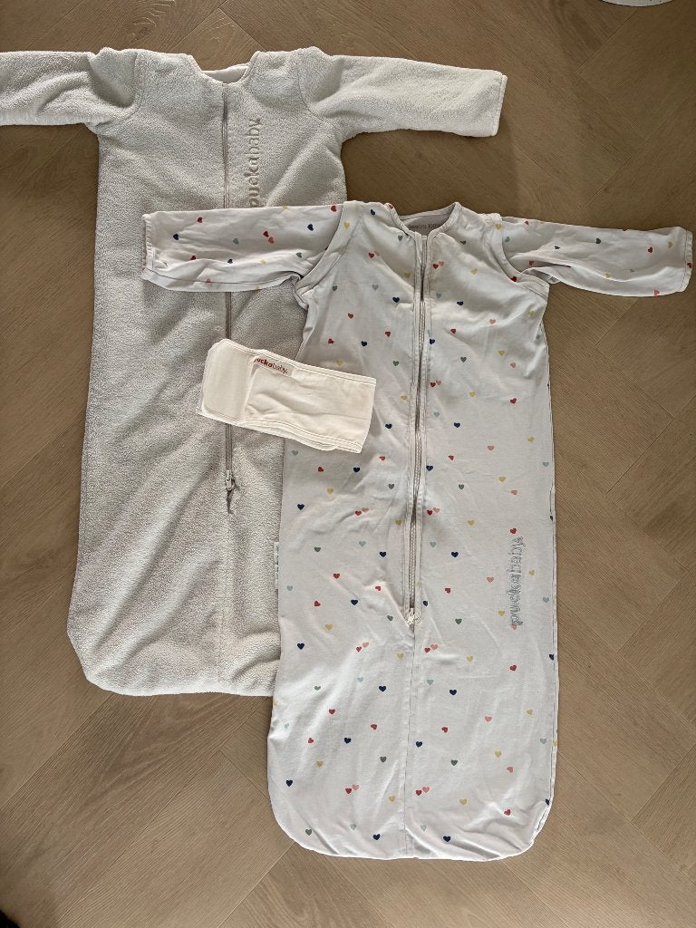 Puckababy the bag 4 seasons Confetti Hearts met buikband, Ophalen of Verzenden, Gebruikt, Slaapzak, Puckababy