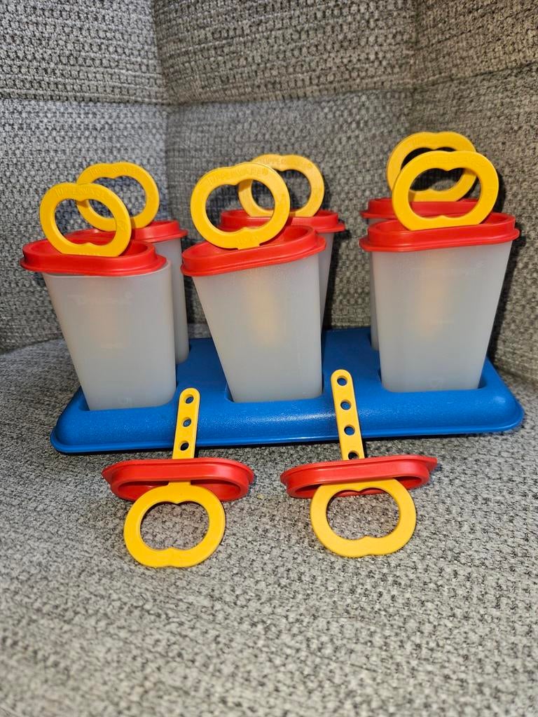 Tupperware ijsvormpjes set met houder, Huis en Inrichting, Keuken | Tupperware, Ophalen of Verzenden, Gebruikt, Blauw, Overige typen