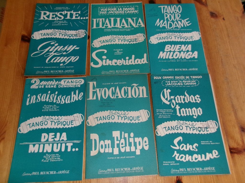 Serie tango typique - paul beuscher editions 18x, Muziek en Instrumenten, Gebruikt, Ophalen of Verzenden, Gitaar, Artiest of Componist