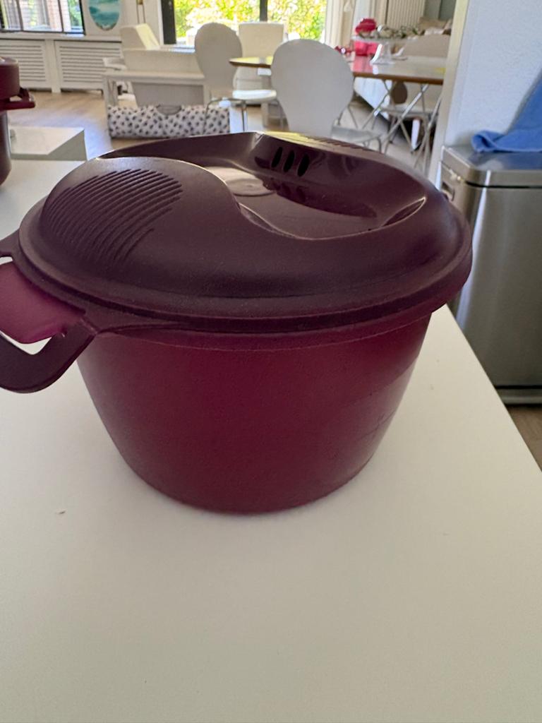 Tupperware Rijstmaker voor 6-8 personen (500 gr rijst), Ophalen, Nieuw, Paars, Bak of Kom