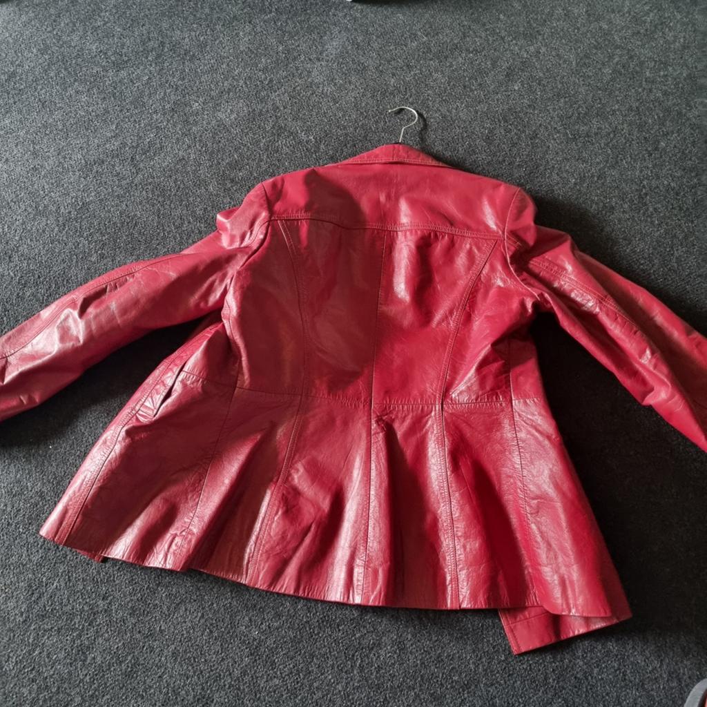 Rood leren jasje maat 36, Actuals, Ophalen of Verzenden, Jasje, Maat 36 (S)