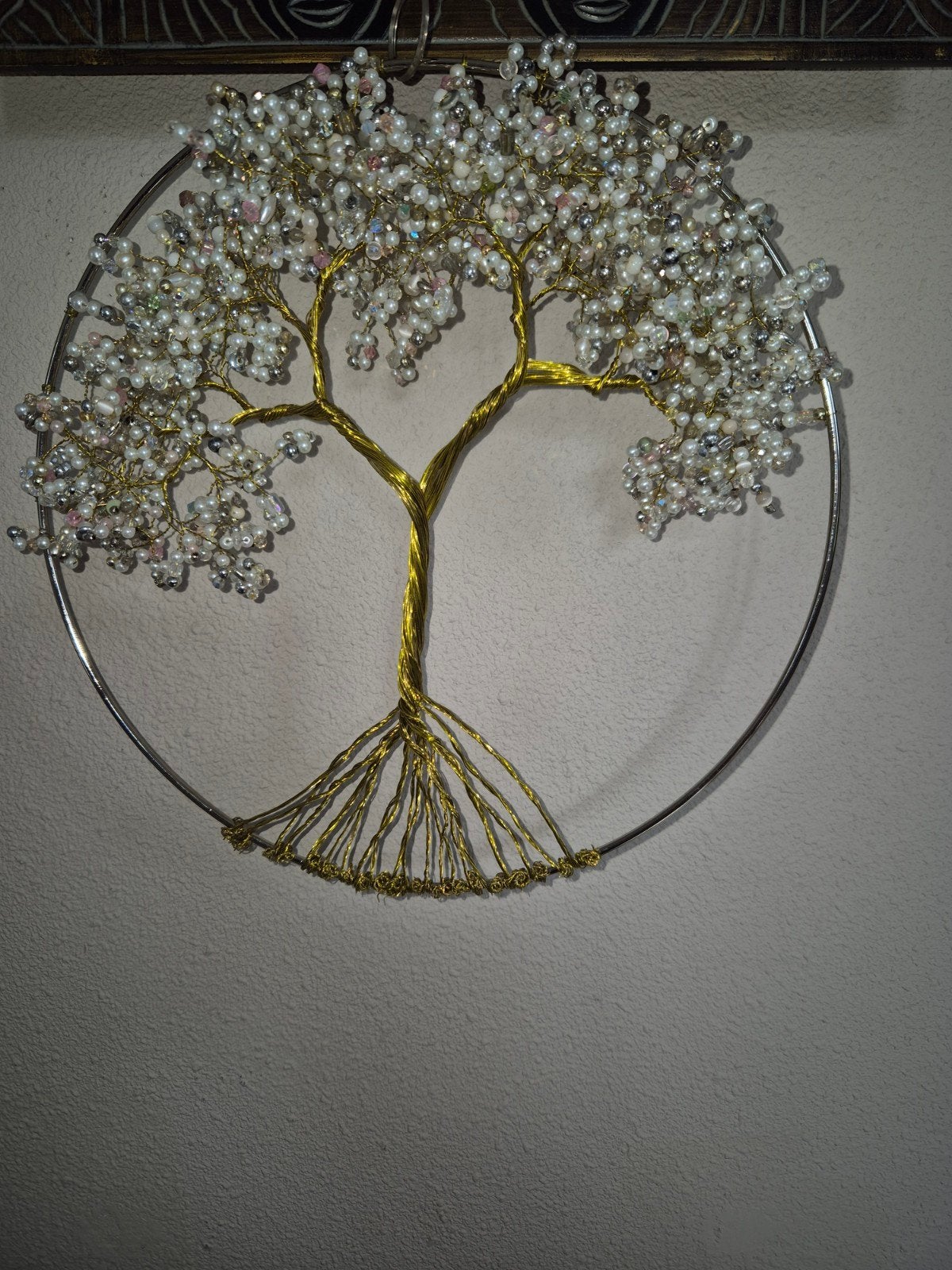 Levensboom van kralen doorsnee 25 cm lengte 40cm, Ophalen of Verzenden