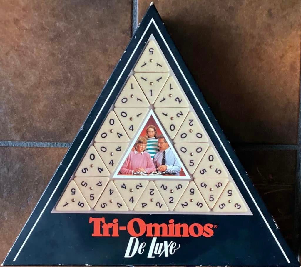 Triominos de luxe, compleet vintage spel, Ophalen of Verzenden, Zo goed als nieuw