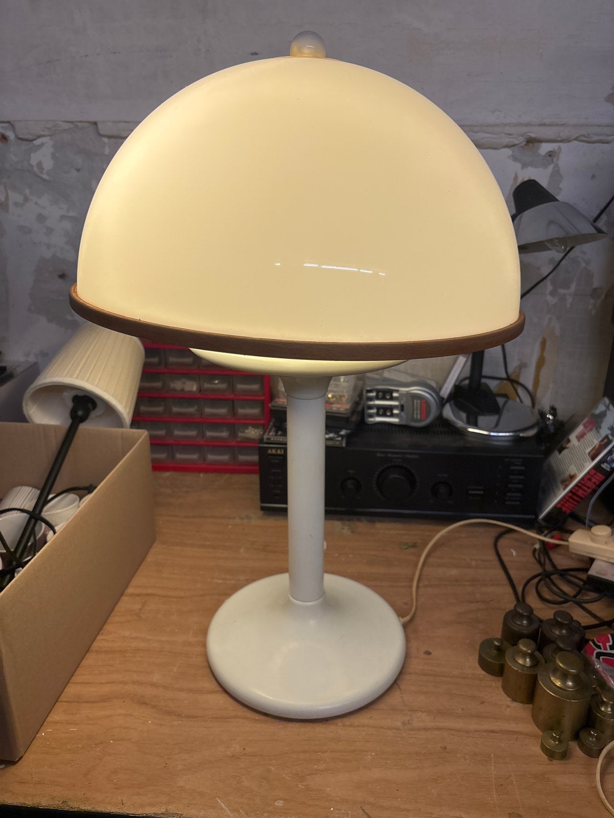 mushroom table lamp, Dutch design, 1980s 63cm, Ophalen, Gebruikt, Overige merken, Vintage
