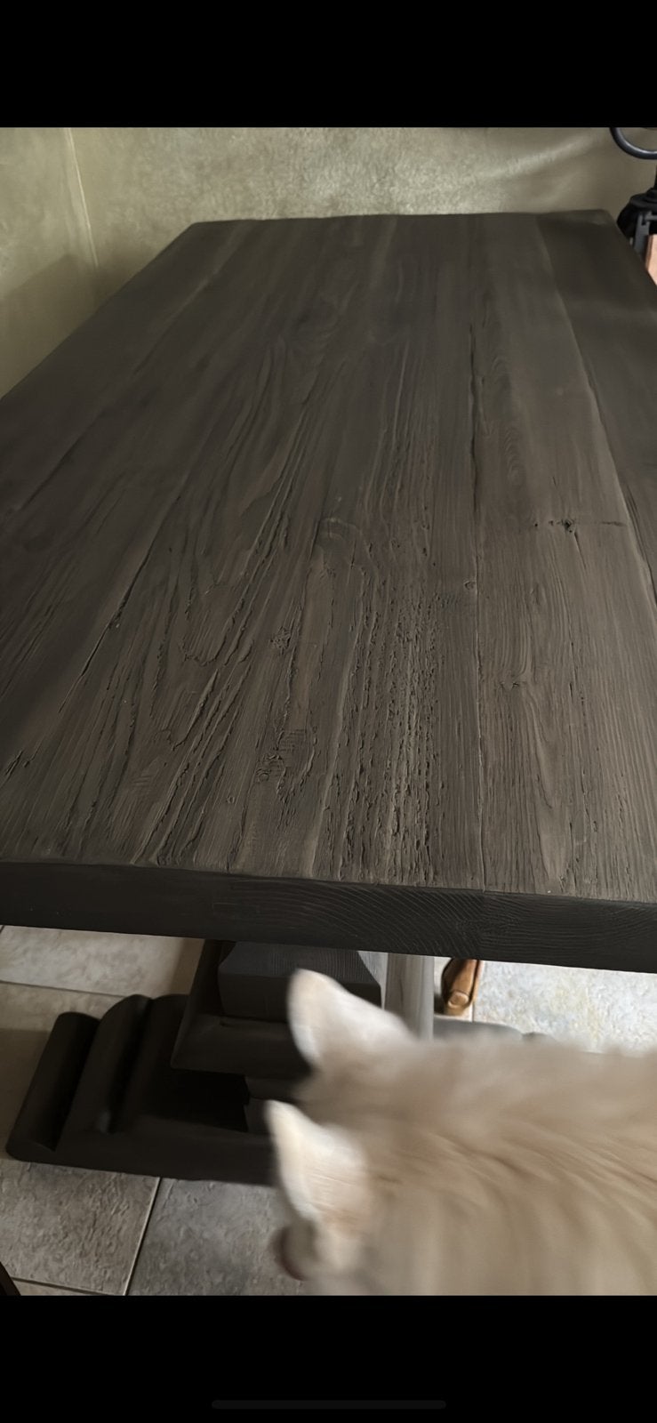 2 mtr lange Klooster tafel van  de Brokante Opkamer, Ophalen, Stoer, 200 cm of meer, 50 tot 100 cm