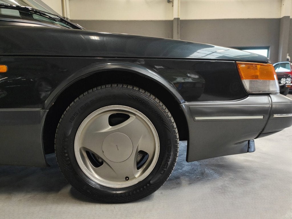 Saab 900 Cabrio 2.0 SE Turbo 16V Zwart Leer - Nette Kap, Auto's, Voorwielaandrijving, Zwart, 4 cilinders, Cabriolet