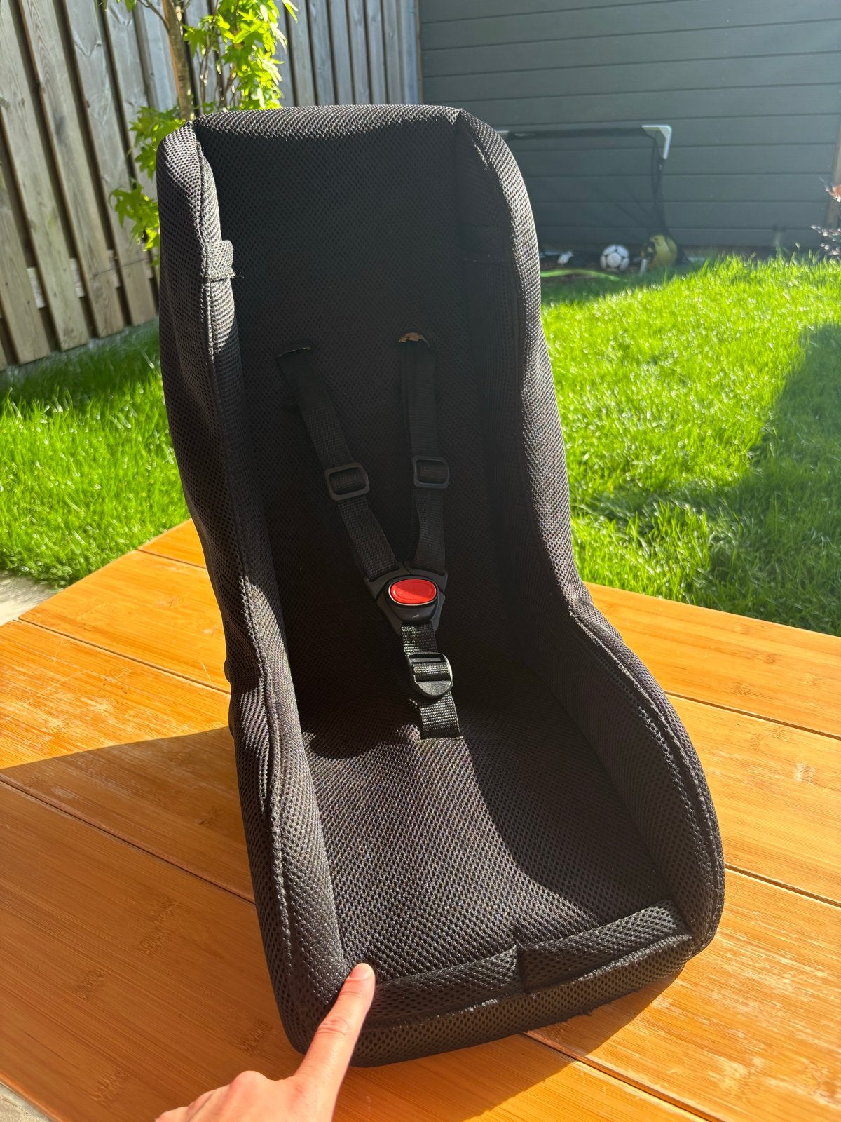 Melia peuterstoel bakfiets, Ophalen, Zo goed als nieuw, 9 t/m 18 kg