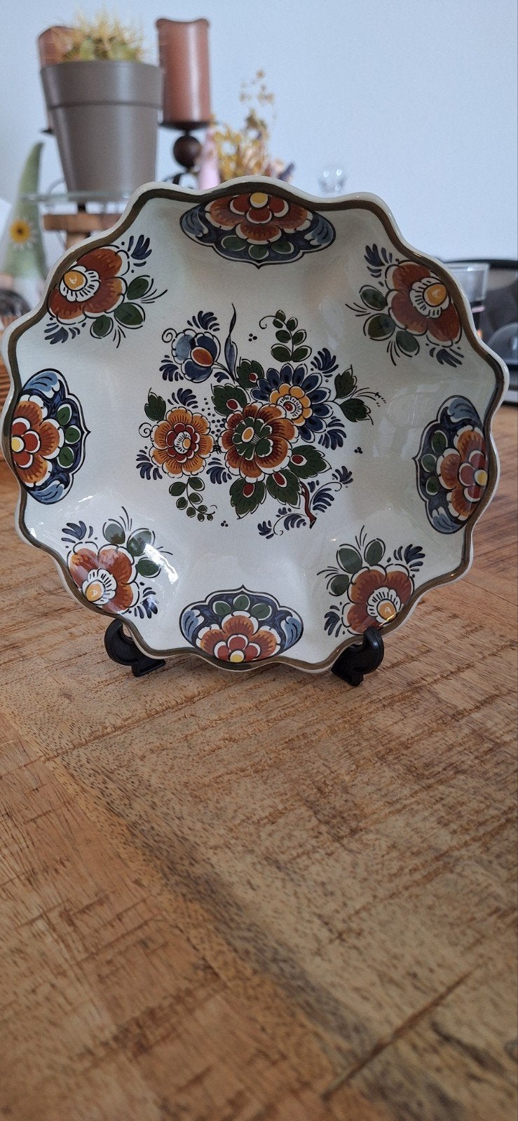2x Delft Polychroom Holland Handwerk Schaal, Ophalen of Verzenden