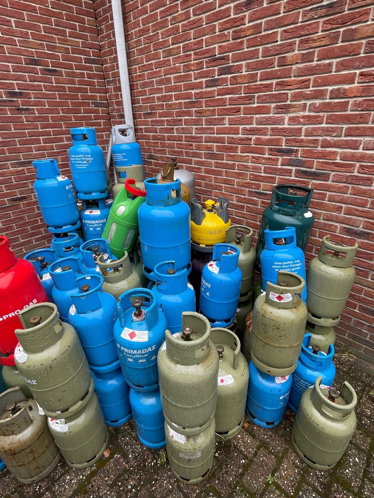 Diverse gasflessen te koop - leeg en gebruikt, Ophalen, Gebruikt