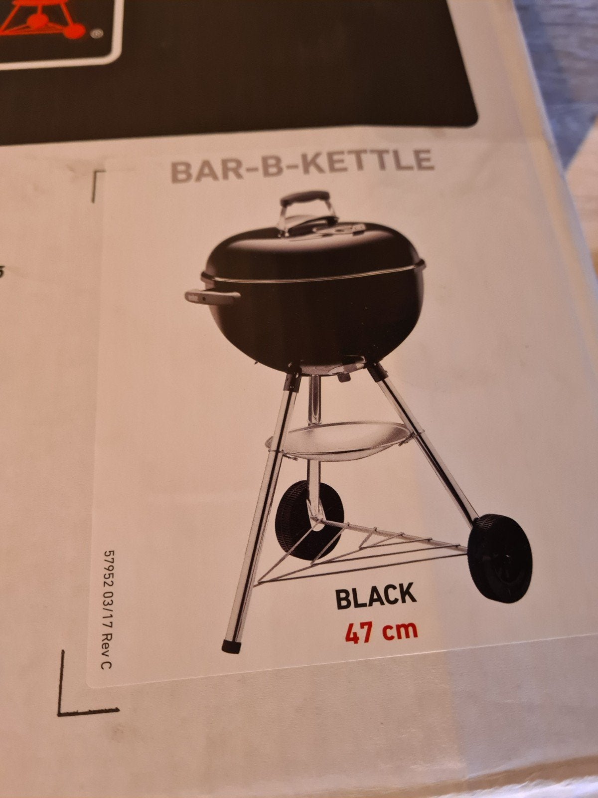 Nieuwe Weber Bar-B-Kettle BBQ 47 cm in doos, Ophalen, Nieuw, Weber