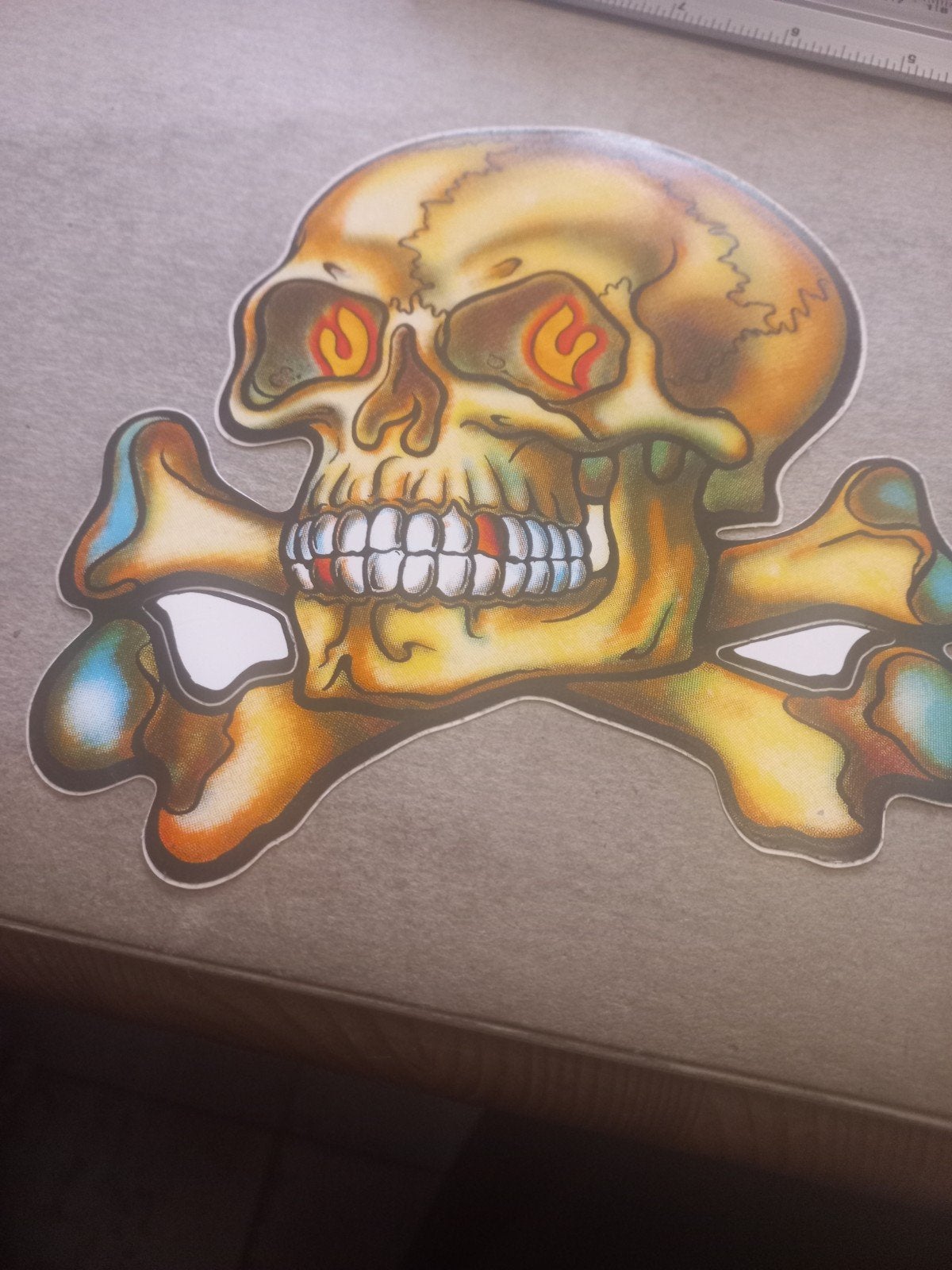 Skull en botten sticker/patch, Verzamelen, Stickers, Nieuw, Ophalen of Verzenden