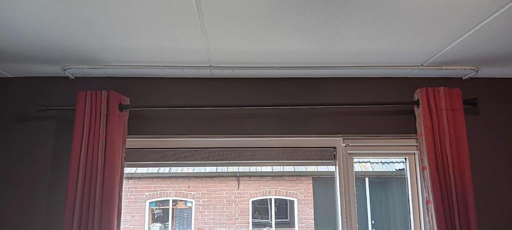Gordijnroede zwart, Ophalen, Zwart, Minder dan 100 cm